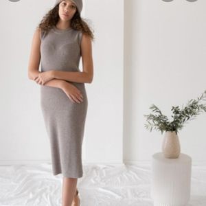NWT Laude the Label Column Knit Midi Dress